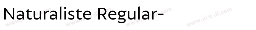 Naturaliste Regular字体转换